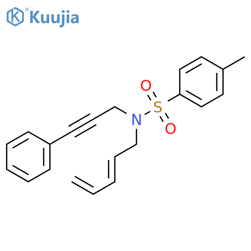 Benzenesulfonamide,4-methyl-N-(2E)-2,4-pentadienyl-N-(3-phenyl-2-propynyl)- structure
