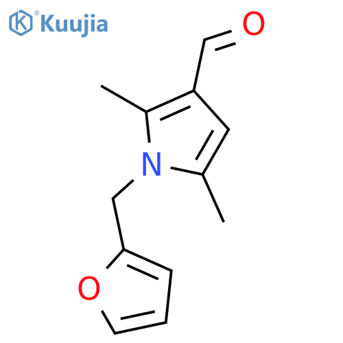 1-[(furan-2-yl)methyl]-2,5-dimethyl-1H-pyrrole-3-carbaldehyde structure
