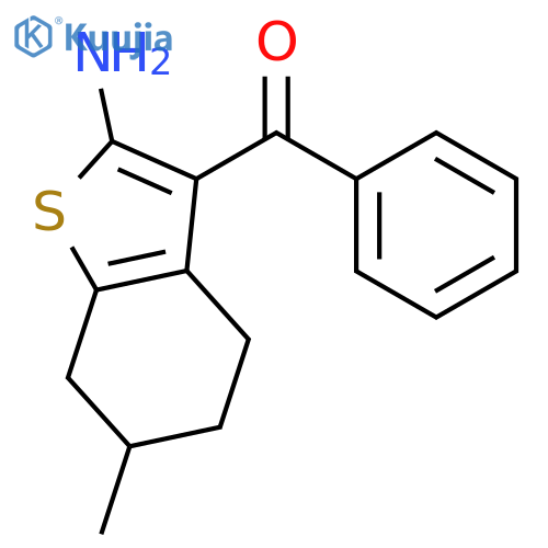 3-Benzoyl-6-methyl-4,5,6,7-tetrahydro-1-benzothiophen-2-amine structure