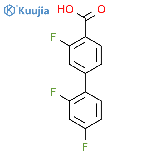 4-(2,4-Difluorophenyl)-2-fluorobenzoic acid structure