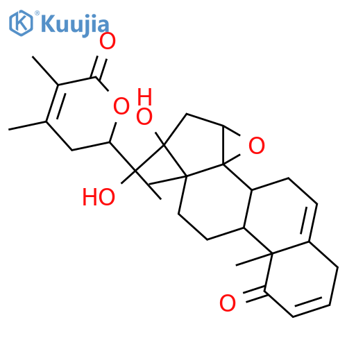(22R)-14,15α-Epoxy-17,20,22-trihydroxy-1-oxoergosta-2,5,24-trien-26-oic acid δ-lactone structure