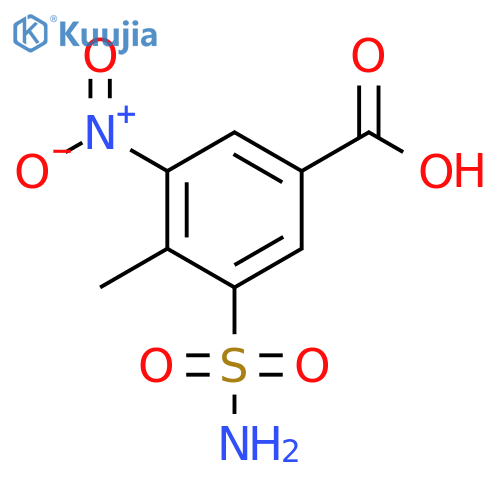 4-methyl-3-nitro-5-sulfamoylbenzoic acid structure