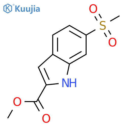 Methyl 6-(methylsulfonyl)-1h-indole-2-carboxylate structure
