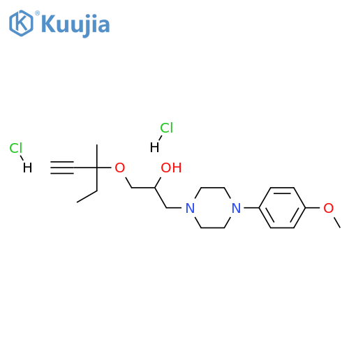1-4-(4-methoxyphenyl)piperazin-1-yl-3-(3-methylpent-1-yn-3-yl)oxypropan-2-ol dihydrochloride structure