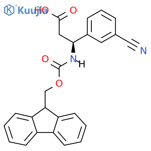 Fmoc-(S)-3-Amino-3-(3-cyanophenyl)propionic acid structure