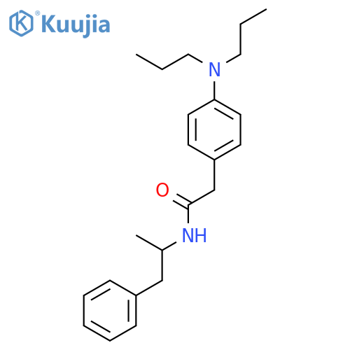Benzeneacetamide,4-(dipropylamino)-N-(1-methyl-2-phenylethyl)- structure