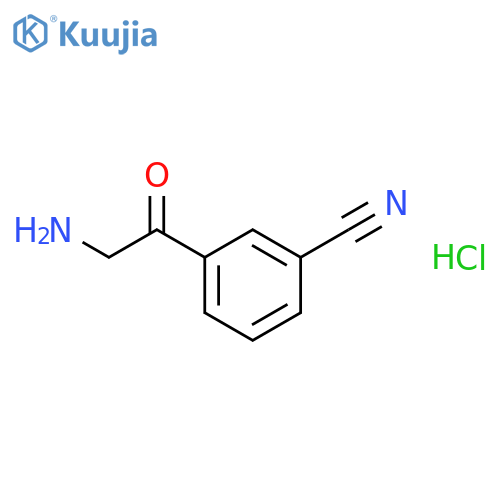 3-(2-aminoacetyl)benzonitrile hydrochloride structure