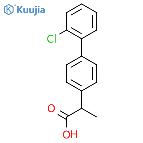 2-[4-(2-Chlorophenyl)phenyl]propanoic acid structure