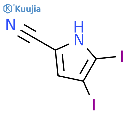 4,5-Diiodo-1H-pyrrole-2-carbonitrile structure