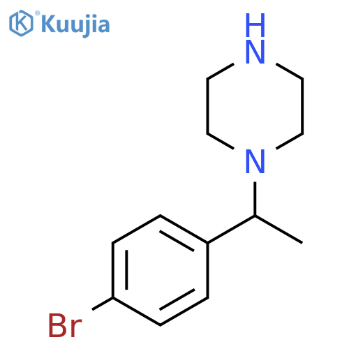 1-[1-(4-Bromophenyl)ethyl]piperazine structure