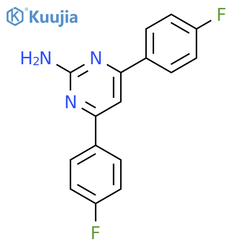 2-Pyrimidinamine, 4,6-bis(4-fluorophenyl)- structure