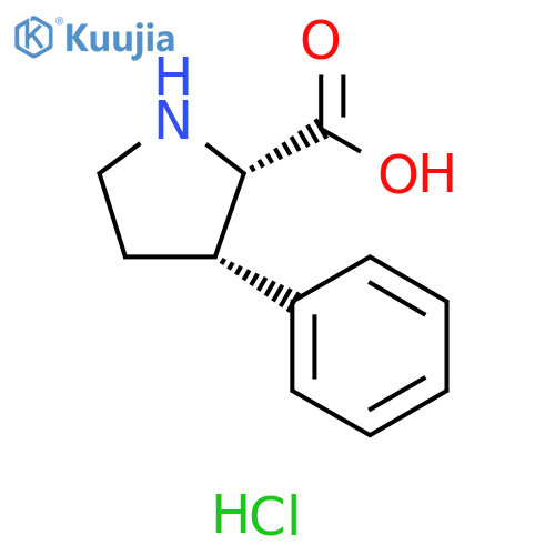 D-Proline, 3-phenyl-, hydrochloride, (3R)-rel- (9CI) structure