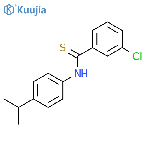 BENZENECARBOTHIOAMIDE, 3-CHLORO-N-[4-(1-METHYLETHYL)PHENYL]- structure