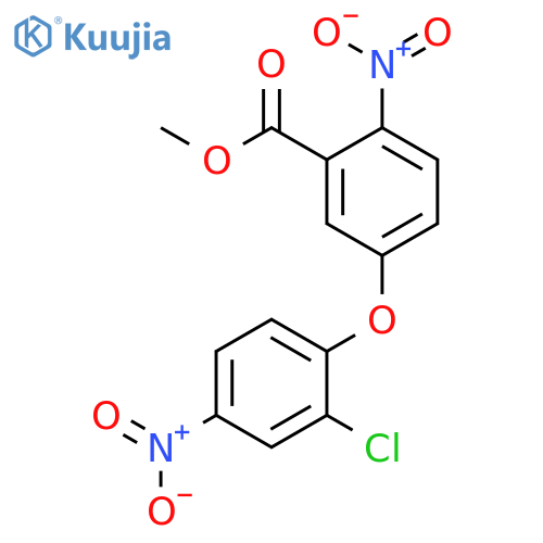 Benzoic acid, 5-(2-chloro-4-nitrophenoxy)-2-nitro-, methyl ester structure