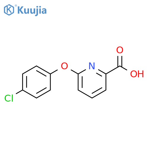 6-(4-chlorophenoxy)pyridine-2-carboxylic acid structure
