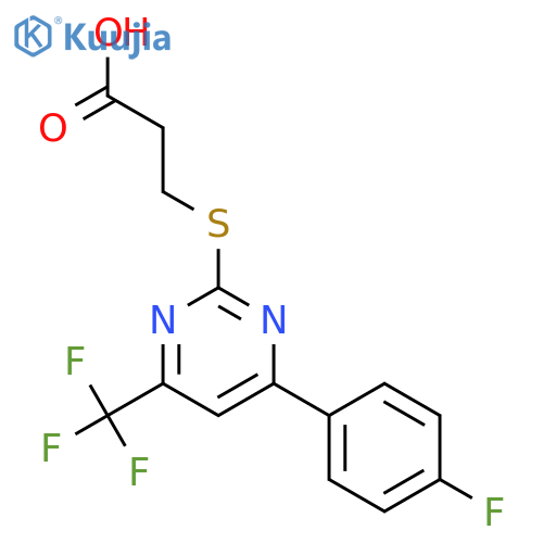 3-{4-(4-Fluorophenyl)-6-(trifluoromethyl)-pyrimidin-2-ylthio}propanoic Acid structure