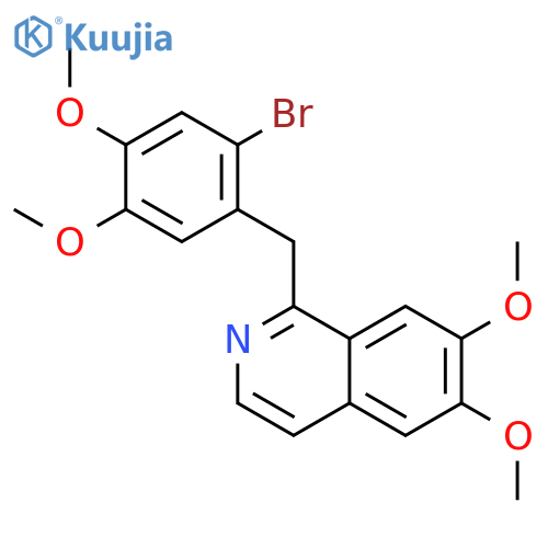 1-(2-bromo-4,5-dimethoxybenzyl)-6,7-dimethoxyisoquinoline structure