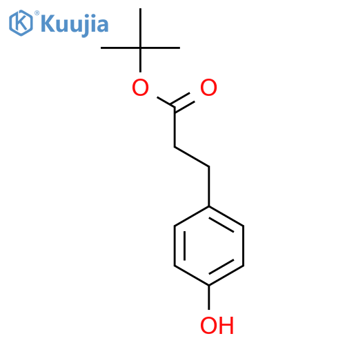 3-(4-hydroxyphenyl)propionic acid tert-butyl ester structure
