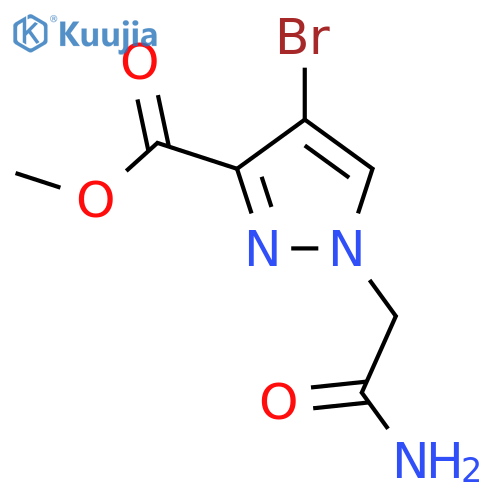 methyl 4-bromo-1-(carbamoylmethyl)-1H-pyrazole-3-carboxylate structure