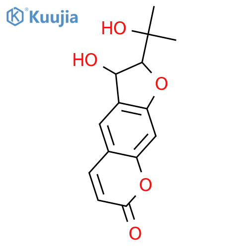 7H-Furo[3,2-g][1]benzopyran-7-one,2,3-dihydro-3-hydroxy-2-(1-hydroxy-1-methylethyl)- structure