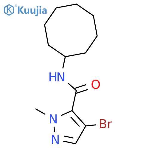 4-Bromo-2-methyl-2H-pyrazole-3-carboxylic acid cyclooctylamide structure