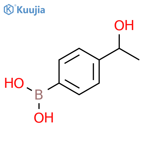 [4-(1-hydroxyethyl)phenyl]boronic acid structure