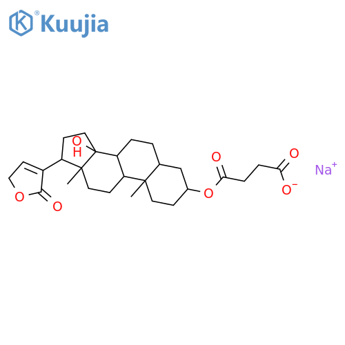 sodium 4-{[(3beta,5beta,14beta,17beta)-14-hydroxy-17-(2-oxo-2,5-dihydrofuran-3-yl)androstan-3-yl]oxy}-4-oxobutanoate structure