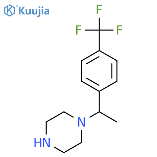 1-{1-4-(trifluoromethyl)phenylethyl}piperazine structure