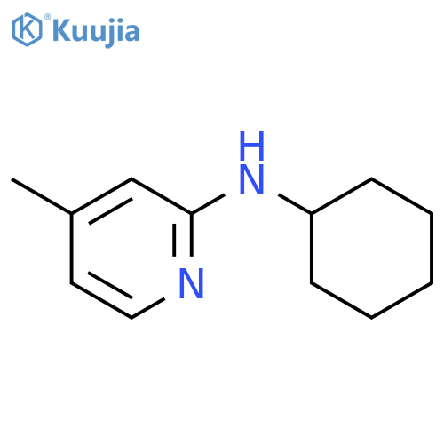 N-cyclohexyl-4-methylpyridin-2-amine structure
