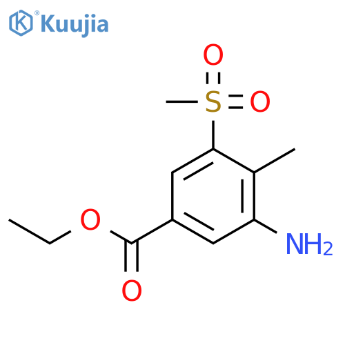 Ethyl 3-amino-4-methyl-5-(methylsulfonyl)benzoate structure