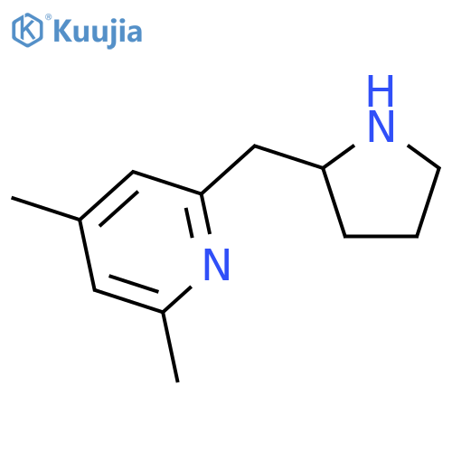 2,4-Dimethyl-6-(2-pyrrolidinylmethyl)pyridine structure