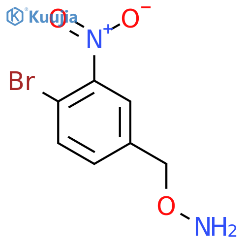 O-(4-bromo-3-nitrophenyl)methylhydroxylamine structure