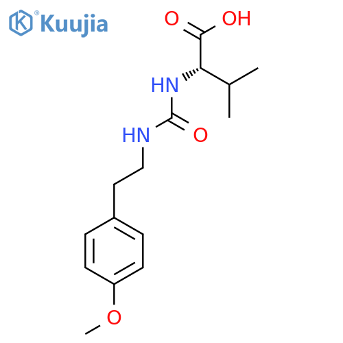 (2S)-2-[2-(4-methoxyphenyl)ethylcarbamoylamino]-3-methylbutanoic acid structure