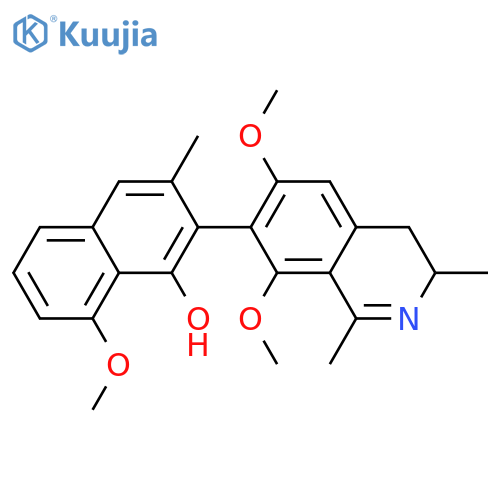 2-[(3S)-6,8-dimethoxy-1,3-dimethyl-3,4-dihydroisoquinolin-7-yl]-8-methoxy-3-methylnaphthalen-1-ol structure