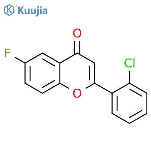 2-(2-chlorophenyl)-6-fluoro-4H-chromen-4-one structure
