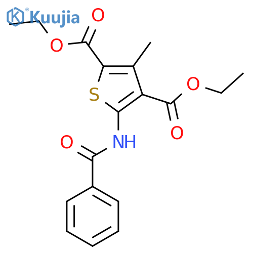 2,4-diethyl 5-benzamido-3-methylthiophene-2,4-dicarboxylate structure