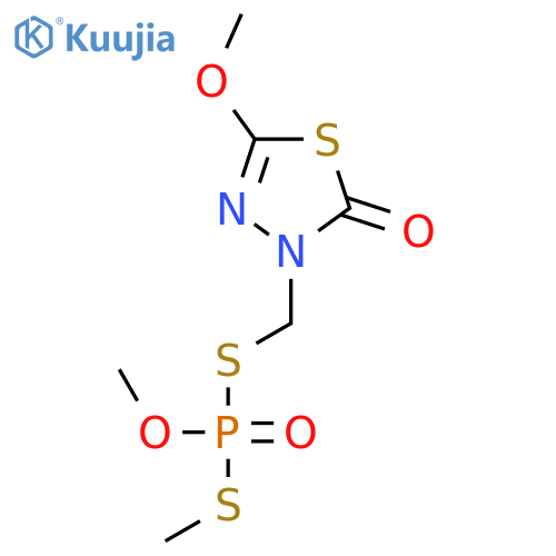 5-Methoxy-3-[[methoxy(methylsulfanyl)phosphoryl]sulfanylmethyl]-1,3,4-thiadiazol-2-one structure