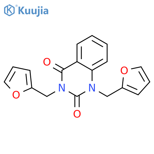 2,4(1H,3H)-Quinazolinedione, 1,3-bis(2-furanylmethyl)- structure