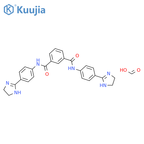 formic acid - N,N'-bis[4-(4,5-dihydro-1H-imidazol-2-yl)phenyl]benzene-1,3-dicarboxamide (1:1) structure