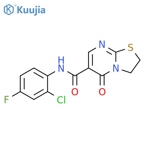 N-(2-chloro-4-fluorophenyl)-5-oxo-2H,3H,5H-[1,3]thiazolo[3,2-a]pyrimidine-6-carboxamide structure