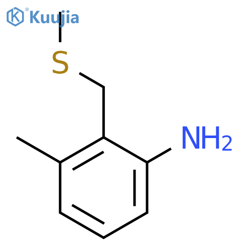 Benzenamine, 3-methyl-2-[(methylthio)methyl]- structure