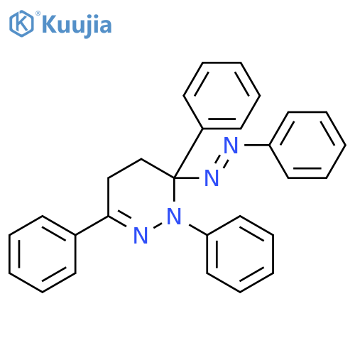 1,3,6-triphenyl-6-[(E)-phenyldiazenyl]-1,4,5,6-tetrahydropyridazine structure
