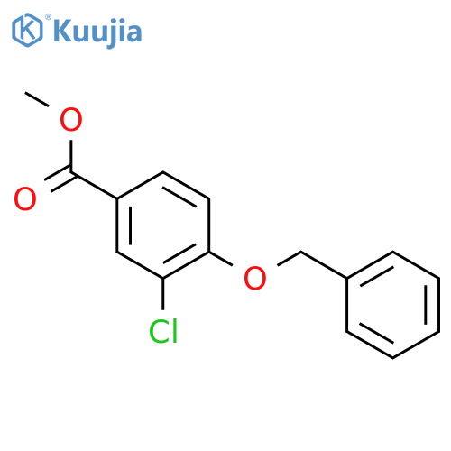 Benzoic acid, 3-chloro-4-(phenylmethoxy)-, methyl ester structure
