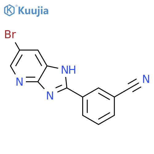BENZONITRILE, 3-(6-BROMO-1H-IMIDAZO[4,5-B]PYRIDIN-2-YL)- structure