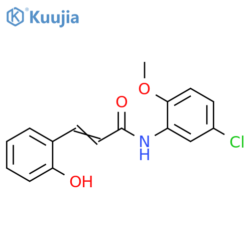 (2E)-N-(5-chloro-2-methoxyphenyl)-3-(2-hydroxyphenyl)prop-2-enamide structure