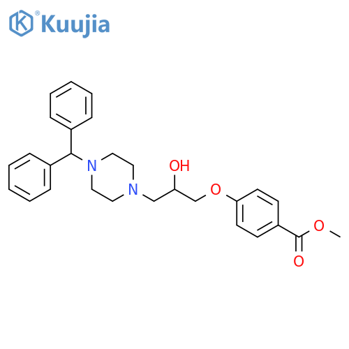 methyl 4-{3-4-(diphenylmethyl)piperazin-1-yl-2-hydroxypropoxy}benzoate structure