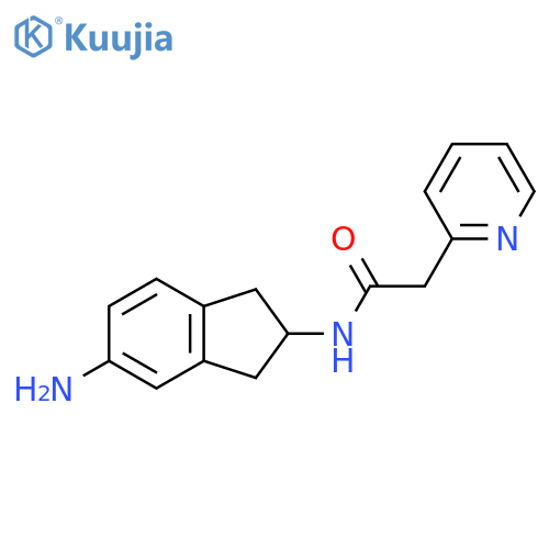 2-Pyridineacetamide, N-(5-amino-2,3-dihydro-1H-inden-2-yl)- structure