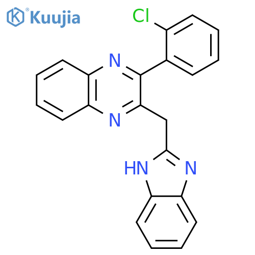 QUINOXALINE, 2-(1H-BENZIMIDAZOL-2-YLMETHYL)-3-(2-CHLOROPHENYL)- structure
