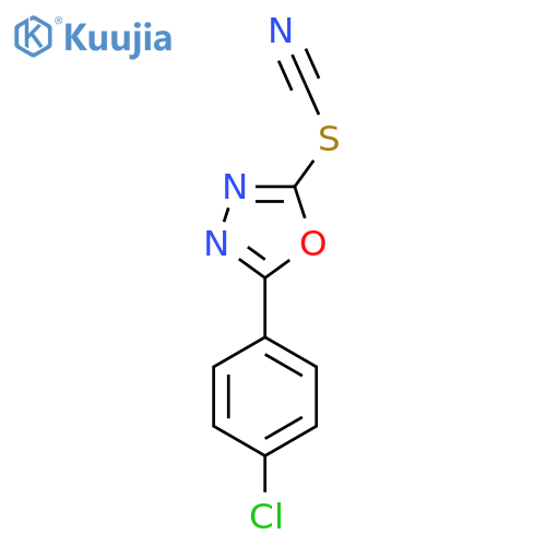 2-(4-Chloro-phenyl)-5-thiocyanato-1,3,4oxadiazole structure