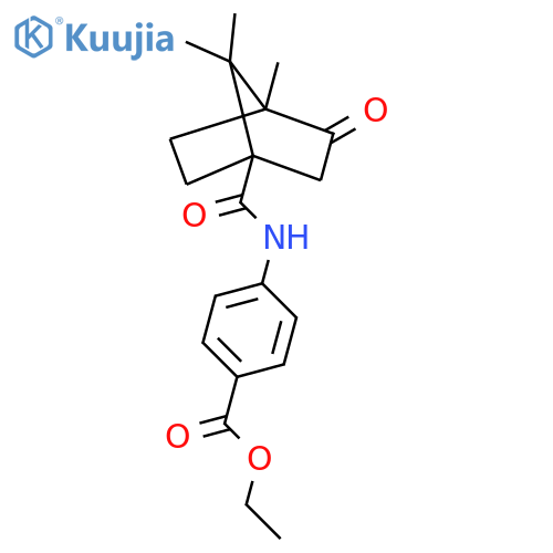 ethyl 4-{4,7,7-trimethyl-3-oxobicyclo2.2.1heptane-1-amido}benzoate structure